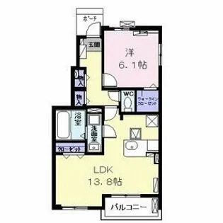 ポートリーフ【1階】の間取り