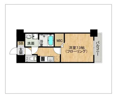 LUXCAS香椎浜【213号室】の間取り