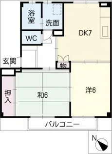 第三河国荘B【2階】の間取り