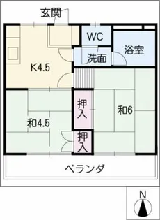 サンライズマンション【3階】の間取り