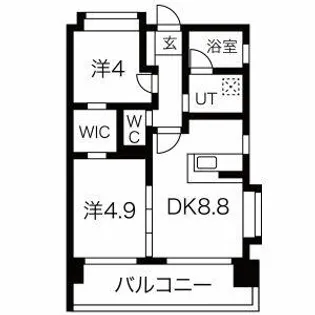 ヒルクレスト大橋グランデ2【703号室】の間取り
