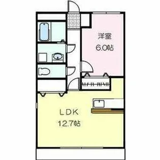 1LDKの間取り画像