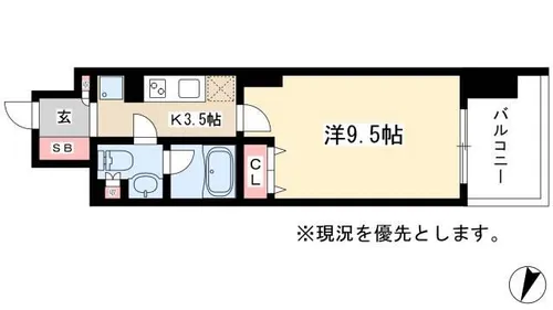ロイヤルパークスERささしま WEST【1010号室】の間取り