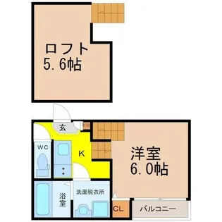ハーモニーテラス東海通【2階】の間取り