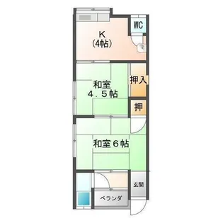 いづみ荘【2-D号室】の間取り