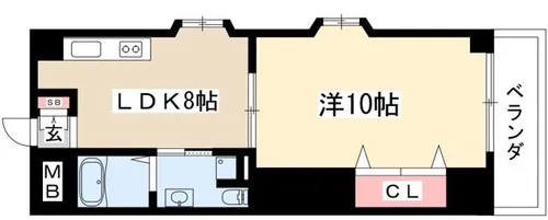 TRUSTY千代田【202号室】の間取り