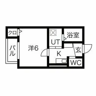 ルミエーテ【ⅡB号室】の間取り