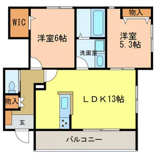 グランツ千代田【201号室】の間取り