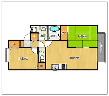 サンシティ古賀【C号室】の間取り
