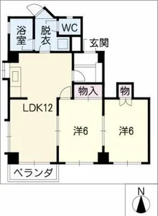 サンカクポスト46【4階】の間取り