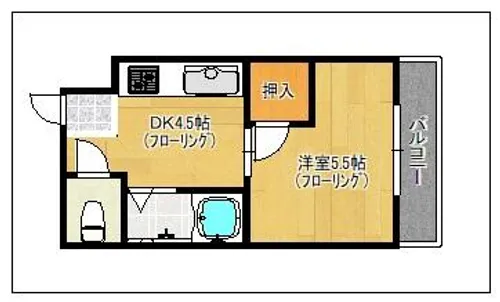 モナーク高宮【302号室】の間取り