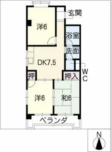 サンハイツ加藤【5階】の間取り