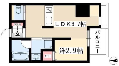 セレニティー星ヶ丘【502号室】の間取り