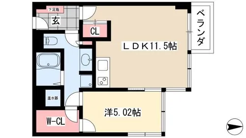 ミュプレ矢場町【7階】の間取り