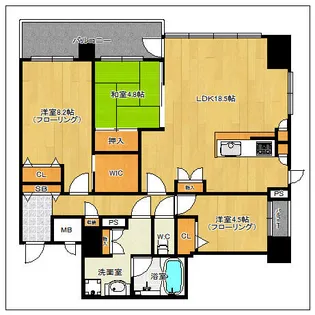 アメックス博多ベルテックステージ【10階】の間取り