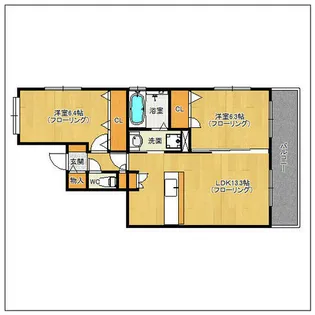 プルヌスコリーヌ【2階】の間取り