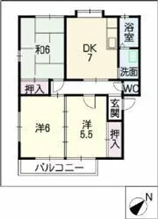 ルーエックⅡ【2階】の間取り