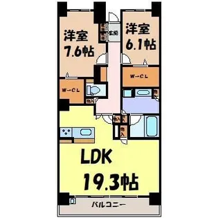 ロイヤルパークス千種【2階】の間取り