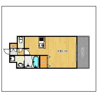 エンクレストベイ天神EAST【6階】の間取り