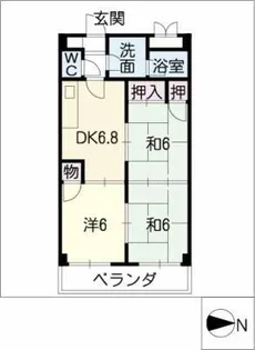 シャトール原【3階】の間取り