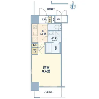エスリード烏丸五条駅前【3階】の間取り