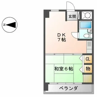 ラ・クール泉【408号室】の間取り