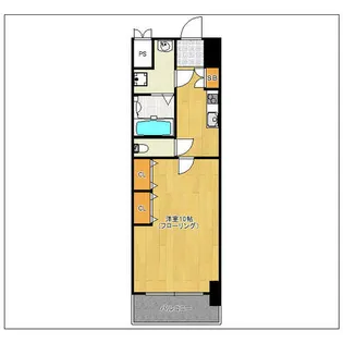 ロイヤルコンフォート渡辺通252【19階】の間取り