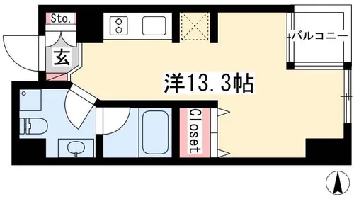 グラン・アベニュー 栄【625号室】の間取り
