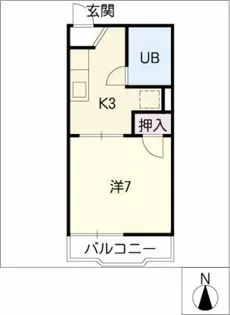 河合ハイツ【2階】の間取り