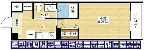 ウインズコート新大阪【2階】の間取り