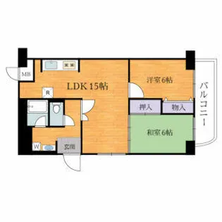 サンハイツ和泉砂川【429号室】の間取り