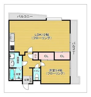 プリンスマンション五条【603号室】の間取り