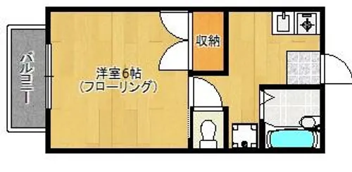 ベレール唐原【202号室】の間取り