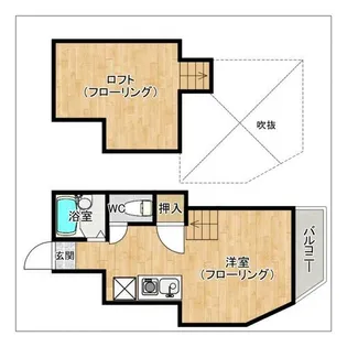 マキシム大橋ヒルズ【203号室】の間取り