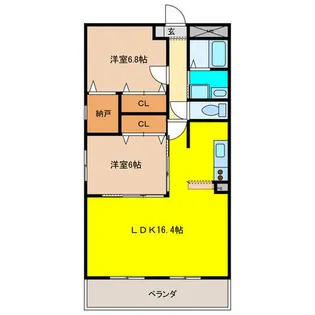 カーサ犬山Ⅰ【3階】の間取り