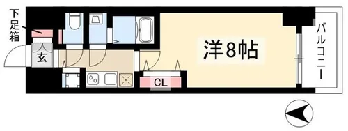 プレサンス新栄町ギャラント【8階】の間取り