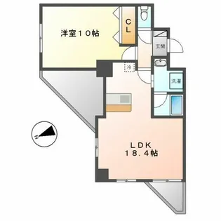 さくらHillsリバーサイドWEST【203号室】の間取り