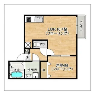 リテラ原田【2階】の間取り