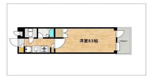 ニューガイアリルーム博多駅南No.73【3階】の間取り