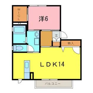 南ガーデンハウス W【202号室】の間取り