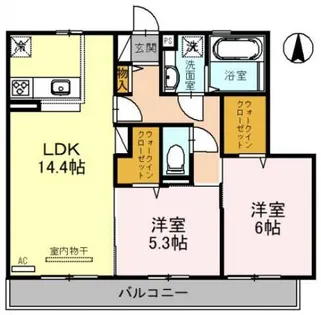Legato【206号室】の間取り