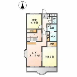 Sティファニー【1階】の間取り