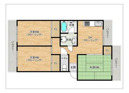 フォーサイト紫R・View terrace【305号室】の間取り