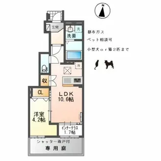 ノヴァ・コーポS【1階】の間取り