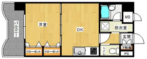 ライオンズマンション日吉町【202号室】の間取り