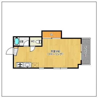 パールエム別府【303号室】の間取り