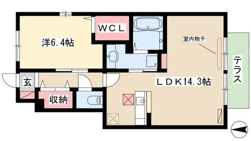 クラウド善南公園【1階】の間取り