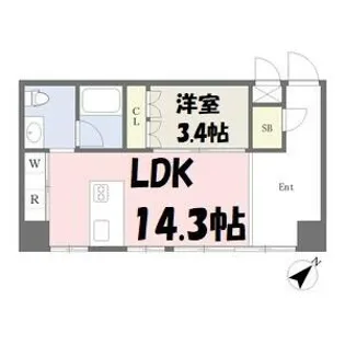 コレクション名駅Ⅲ【6階】の間取り