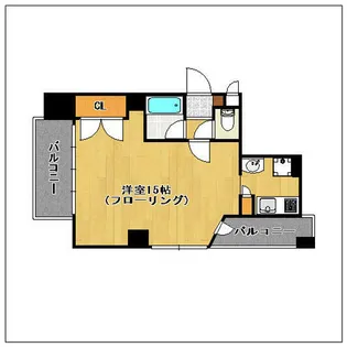 ロマネスク渡辺通り【6階】の間取り