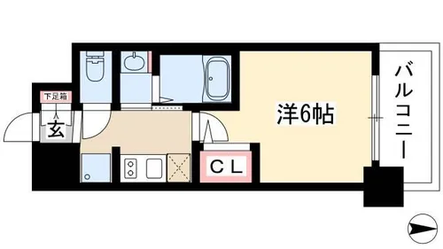 エステムコート名古屋ステーションクロス【12階】の間取り